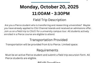 CSU Channel Islands Field Trip Flyer 