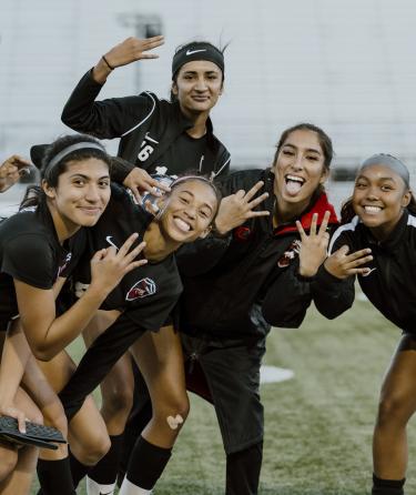 Six Female Soccer Players