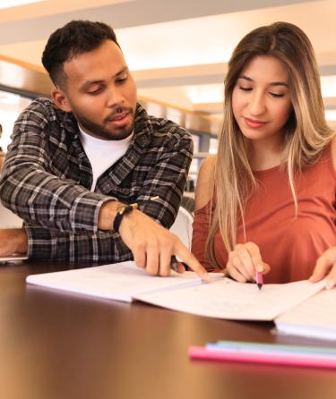 Students in a Library