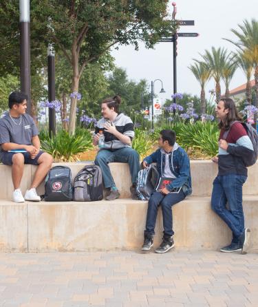 Students Talking on Campus
