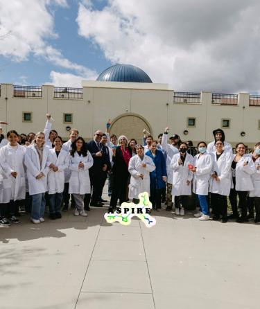 An image of Biotech students