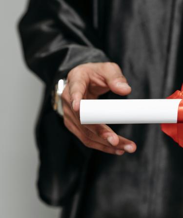 Diploma in hand
