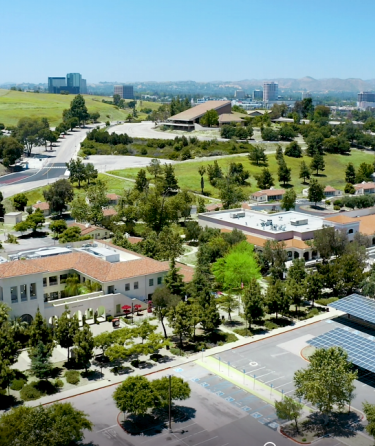 Ariel view of Student Services Building