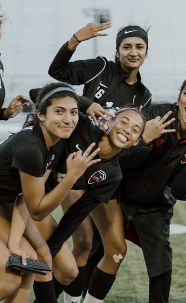 6 Female Soccer Players