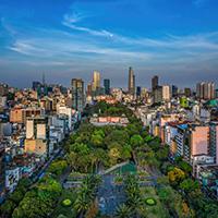 Cityscape view of HoChiMinh city