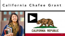 Screenshot of California Chafee Grant Video