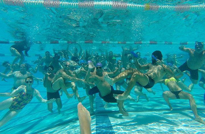 Group of Students in Pool