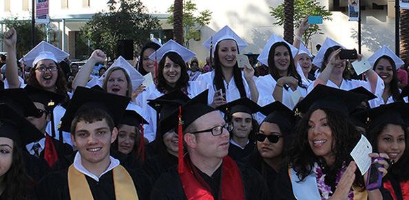 Nursing Students Celebrating at Graduation