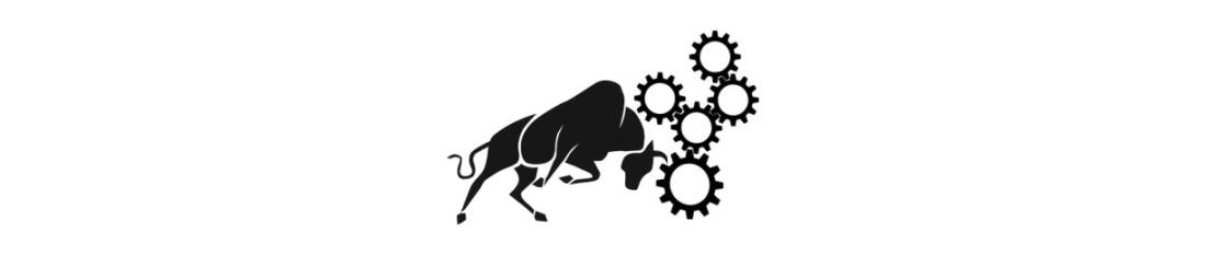 Bull With Gerars Vector 
