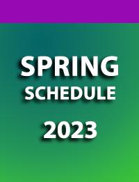Spring Schedule 2023 Cover