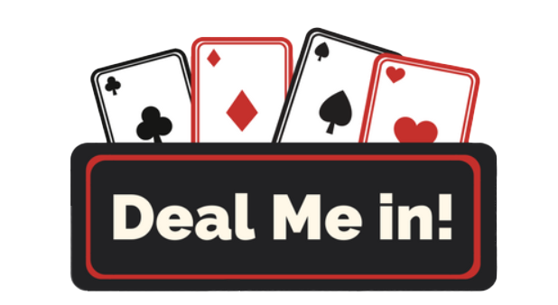 Four suited playing cards with the text Deal Me in!