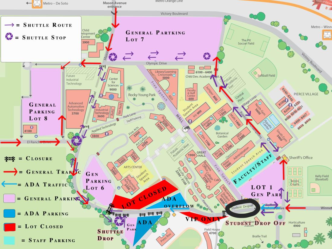 2023 LAPC Commencement Parking