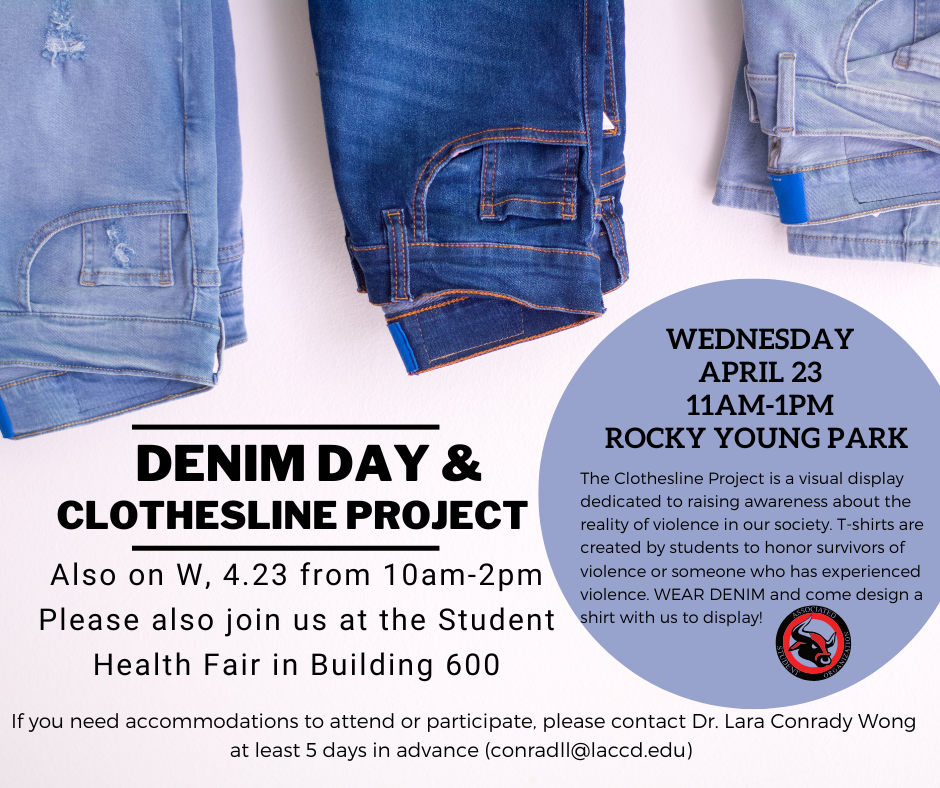 Denim Day and Clothesline Project