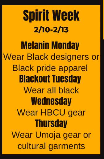 spirit week flyer bhm