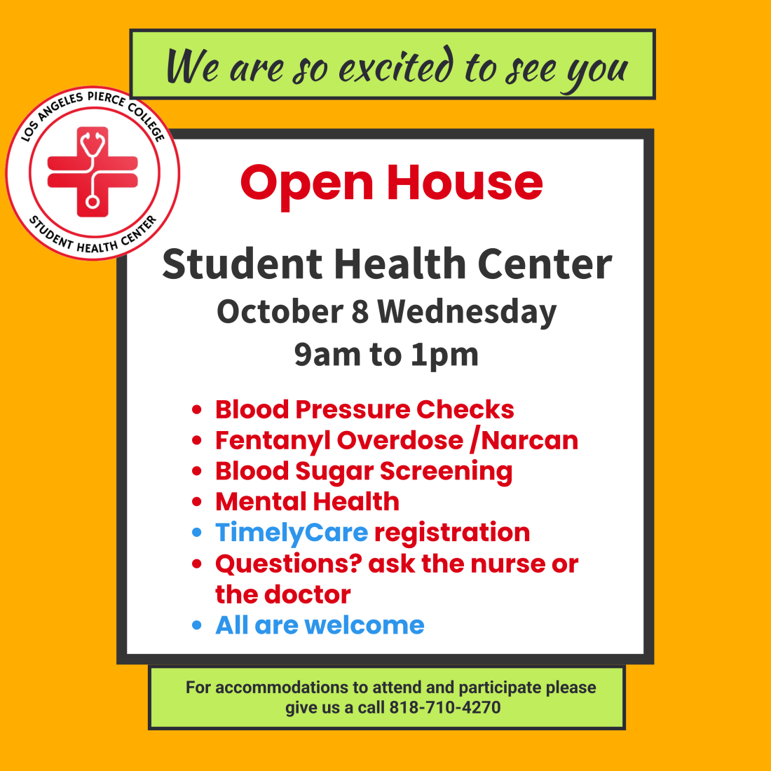 Student Health Center Open House