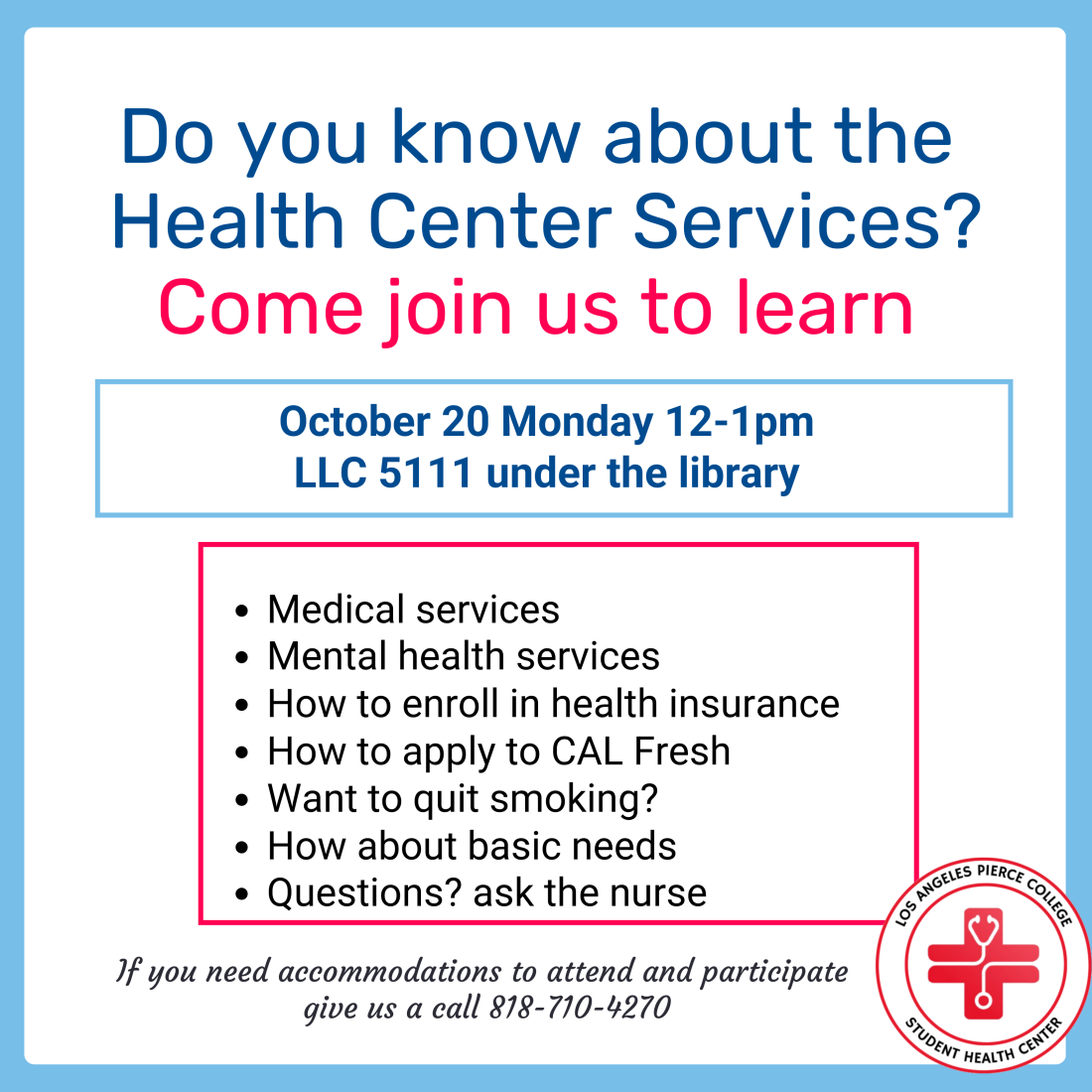 Health center services workshop
