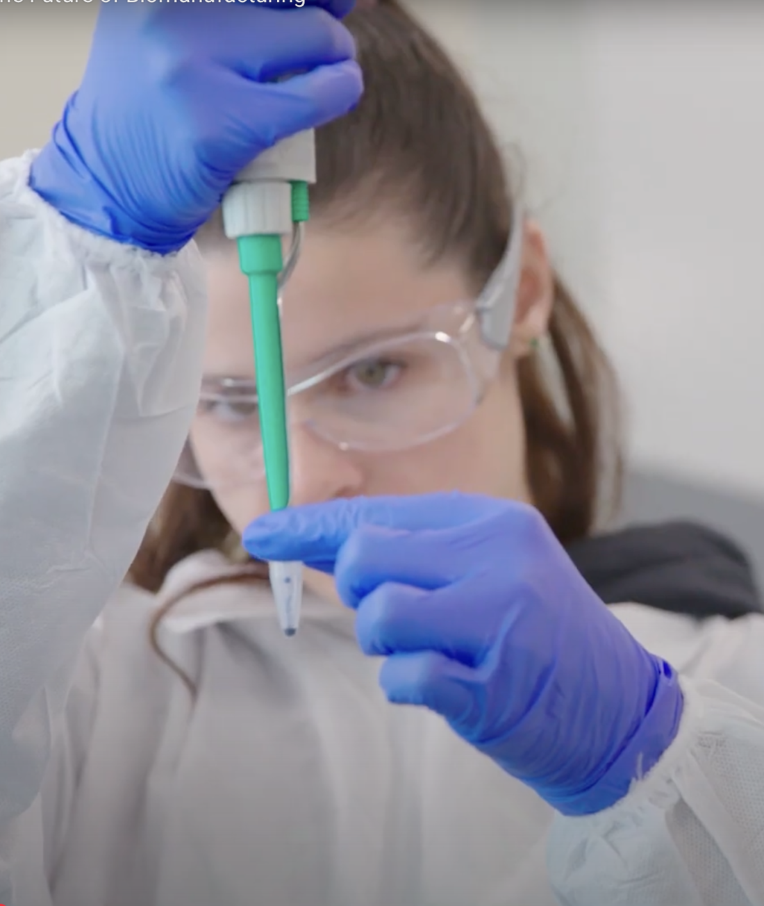 student with a pipette