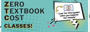 flyer for zero textbook cost