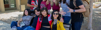 Students big group on campus