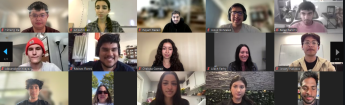 students on zoom