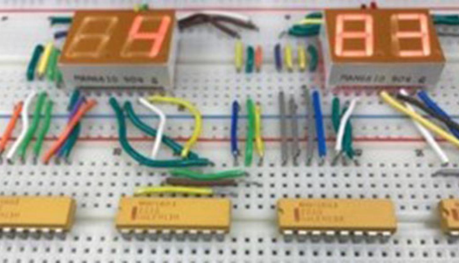 Protoboard With an Assembled Circuit