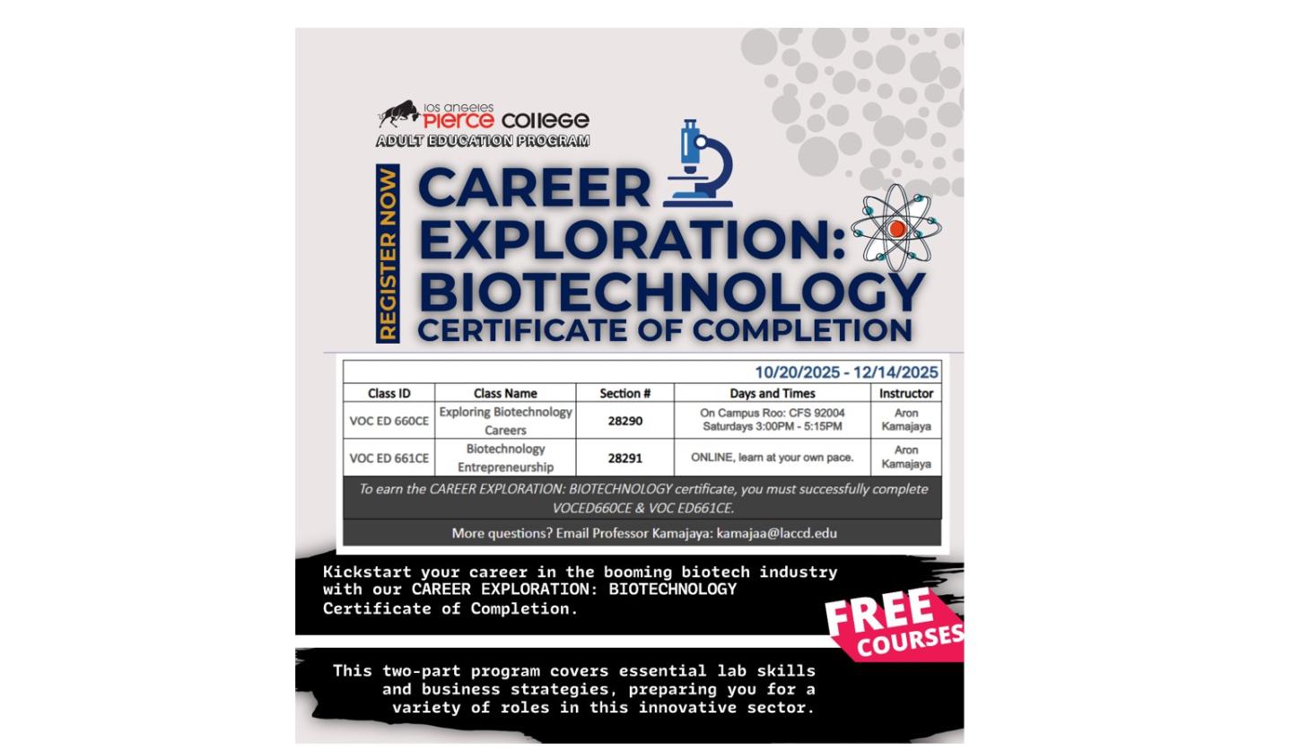 Non-Credit Exploration Courses